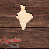 India Shape Cutout in Wood, Acrylic or Acrylic Mirror - Signature Cutouts