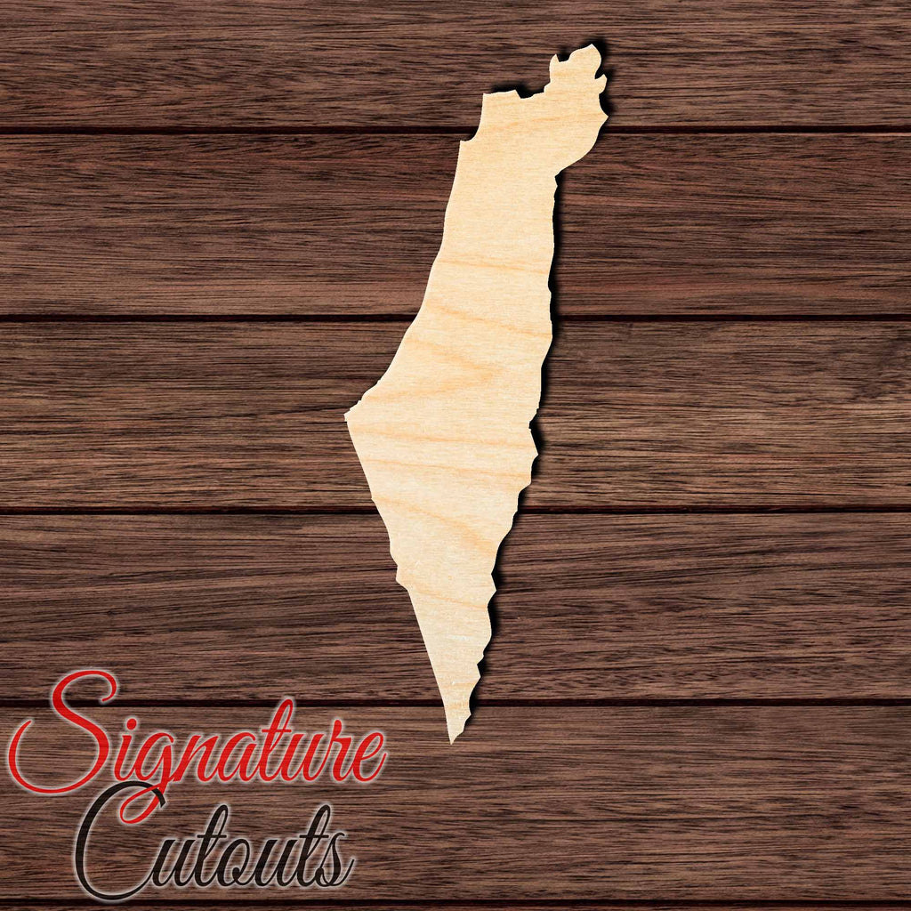 Israel Shape Cutout in Wood, Acrylic or Acrylic Mirror - Signature Cutouts