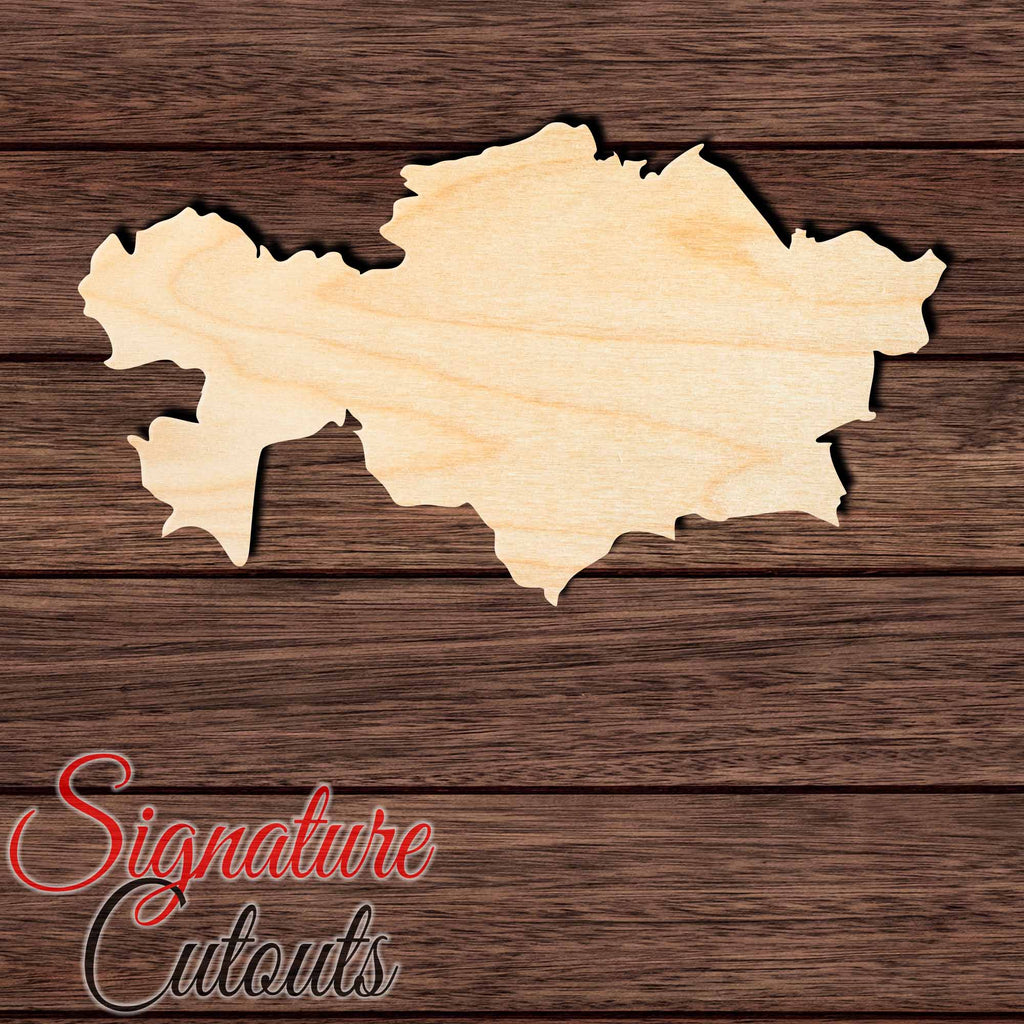 Kazakhstan Shape Cutout in Wood, Acrylic or Acrylic Mirror - Signature Cutouts