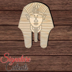 King Tut Head Dress 001 Shape Cutout in Wood, Acrylic or Acrylic Mirror Craft Shapes & Bases Signature Cutouts