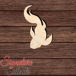 Koi Fish 002 Shape Cutout in Wood, Acrylic or Acrylic Mirror - Signature Cutouts