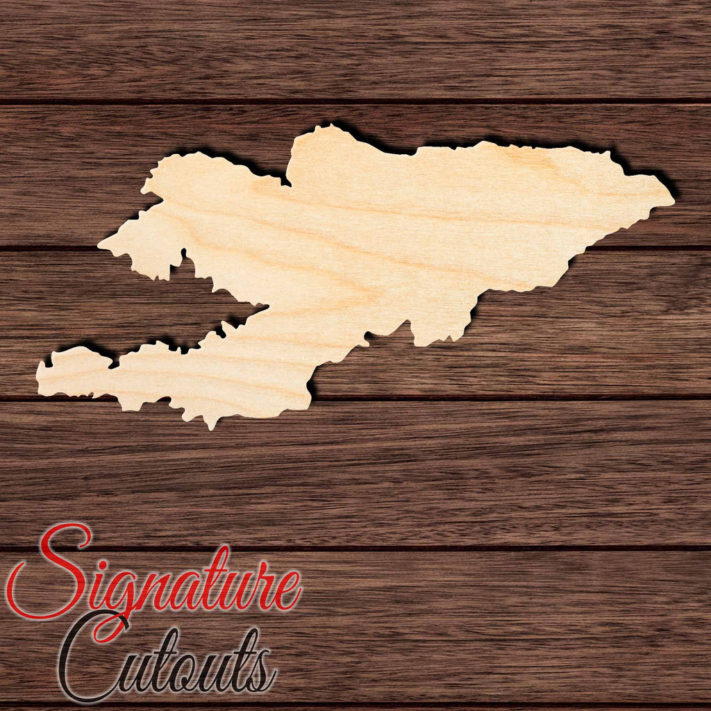Kyrgyzstan Shape Cutout in Wood, Acrylic or Acrylic Mirror - Signature Cutouts