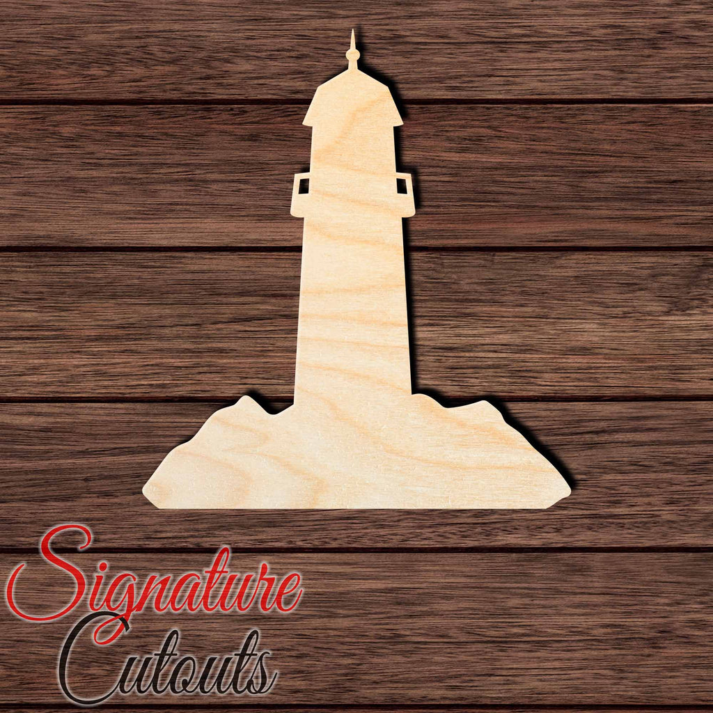 Lighthouse 004 Shape Cutout in Wood, Acrylic or Acrylic Mirror Craft Shapes & Bases Signature Cutouts