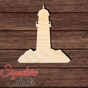 Lighthouse 004 Shape Cutout in Wood, Acrylic or Acrylic Mirror Craft Shapes & Bases Signature Cutouts