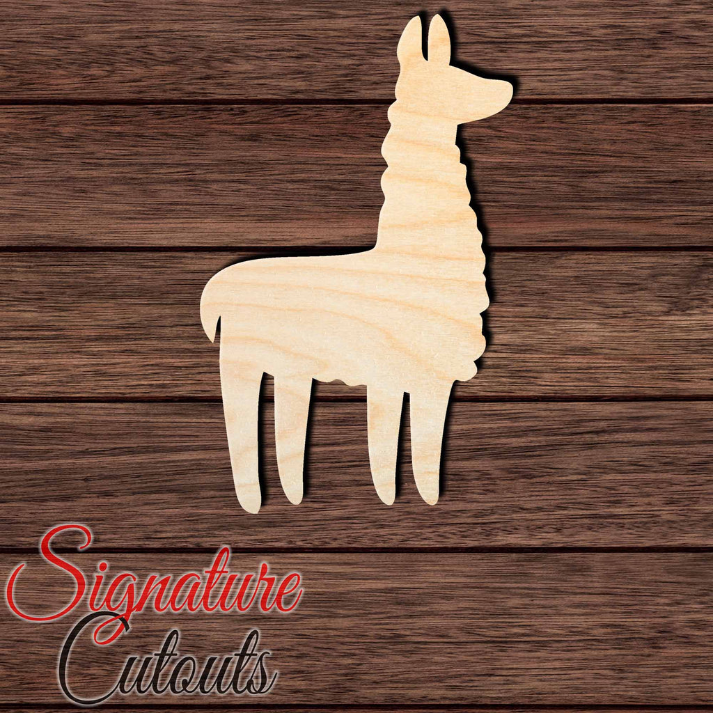 Llama 003 Shape Cutout in Wood, Acrylic or Acrylic Mirror - Signature Cutouts