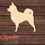 Long Haired Chihuahua 002 Shape Cutout in Wood, Acrylic or Acrylic Mirror Craft Shapes & Bases Signature Cutouts