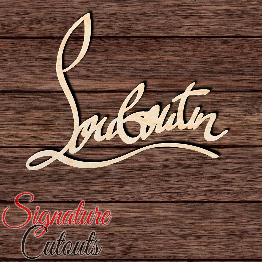 LouBoutin 001 Shape Cutout in Wood, Acrylic or Acrylic Mirror - Signature Cutouts