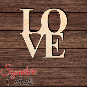 Love Stacked 001 Shape Cutout - Signature Cutouts