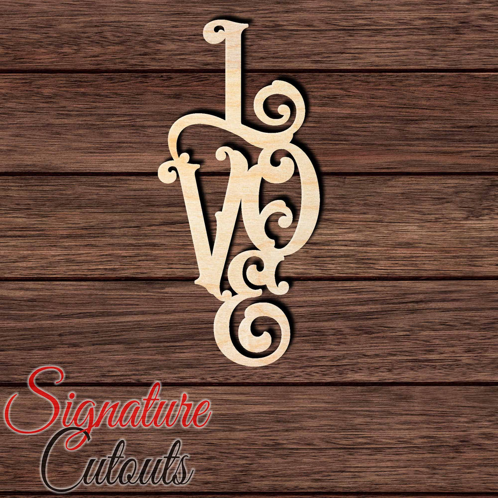 Love Text 001 Shape Cutout - Signature Cutouts