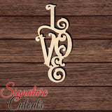 Love Text 001 Shape Cutout - Signature Cutouts
