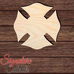 Maltese Cross 002 Shape Cutout in Wood, Acrylic or Acrylic Mirror - Signature Cutouts