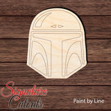 Mandalorian Helmet 001 Shape Cutout Craft Shapes & Bases Signature Cutouts