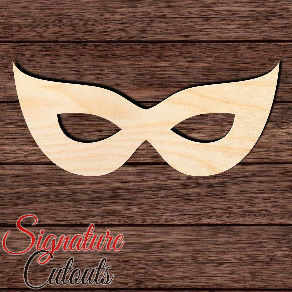 Mardi Gras Mask 003 Shape Cutout in Wood, Acrylic or Acrylic Mirror - Signature Cutouts