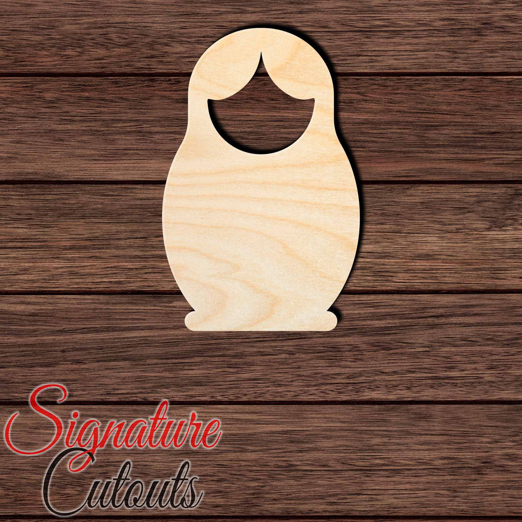 Matryoshka Russian Doll Shape Cutout in Wood, Acrylic or Acrylic Mirror Craft Shapes & Bases Signature Cutouts