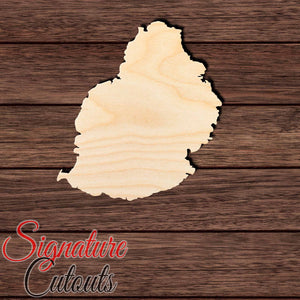 Mauritius Shape Cutout in Wood, Acrylic or Acrylic Mirror - Signature Cutouts