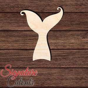 Mermaid Tail 003 Shape Cutout in Wood, Acrylic or Acrylic Mirror - Signature Cutouts