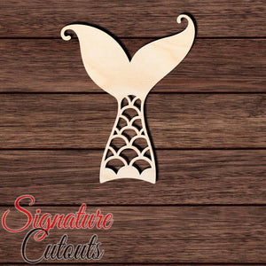 Mermaid Tail 004 Shape Cutout in Wood, Acrylic or Acrylic Mirror - Signature Cutouts