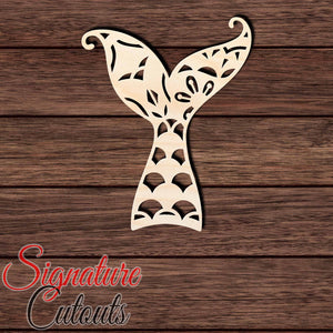 Mermaid Tail 005 Shape Cutout in Wood, Acrylic or Acrylic Mirror - Signature Cutouts