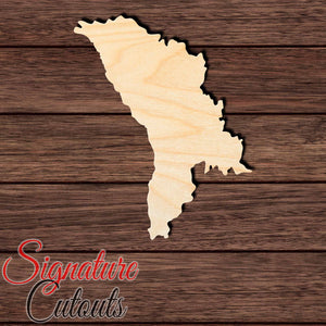 Moldova Shape Cutout in Wood, Acrylic or Acrylic Mirror - Signature Cutouts