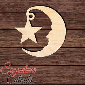 Moon with Star 001 Shape Cutout - Signature Cutouts