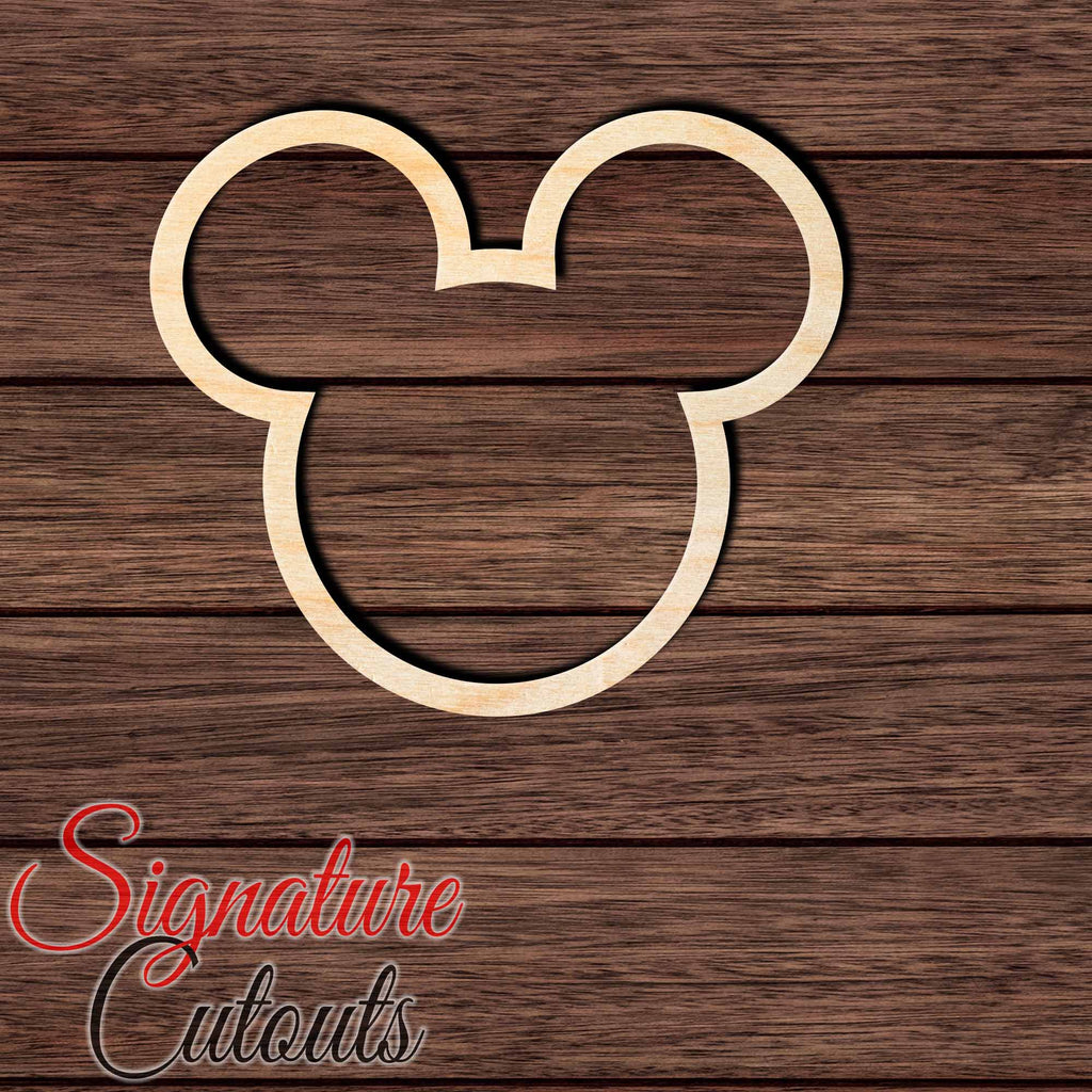 Mouse Head Outline 001 Shape Cutout - Signature Cutouts