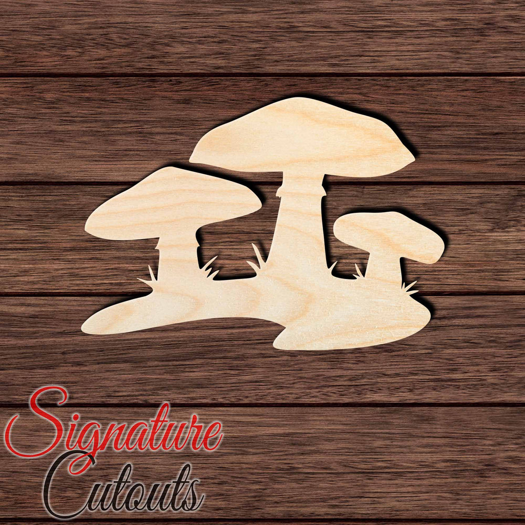 Mushroom 006 Shape Cutout in Wood, Acrylic or Acrylic Mirror - Signature Cutouts