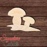Mushroom 007 Shape Cutout in Wood, Acrylic or Acrylic Mirror - Signature Cutouts
