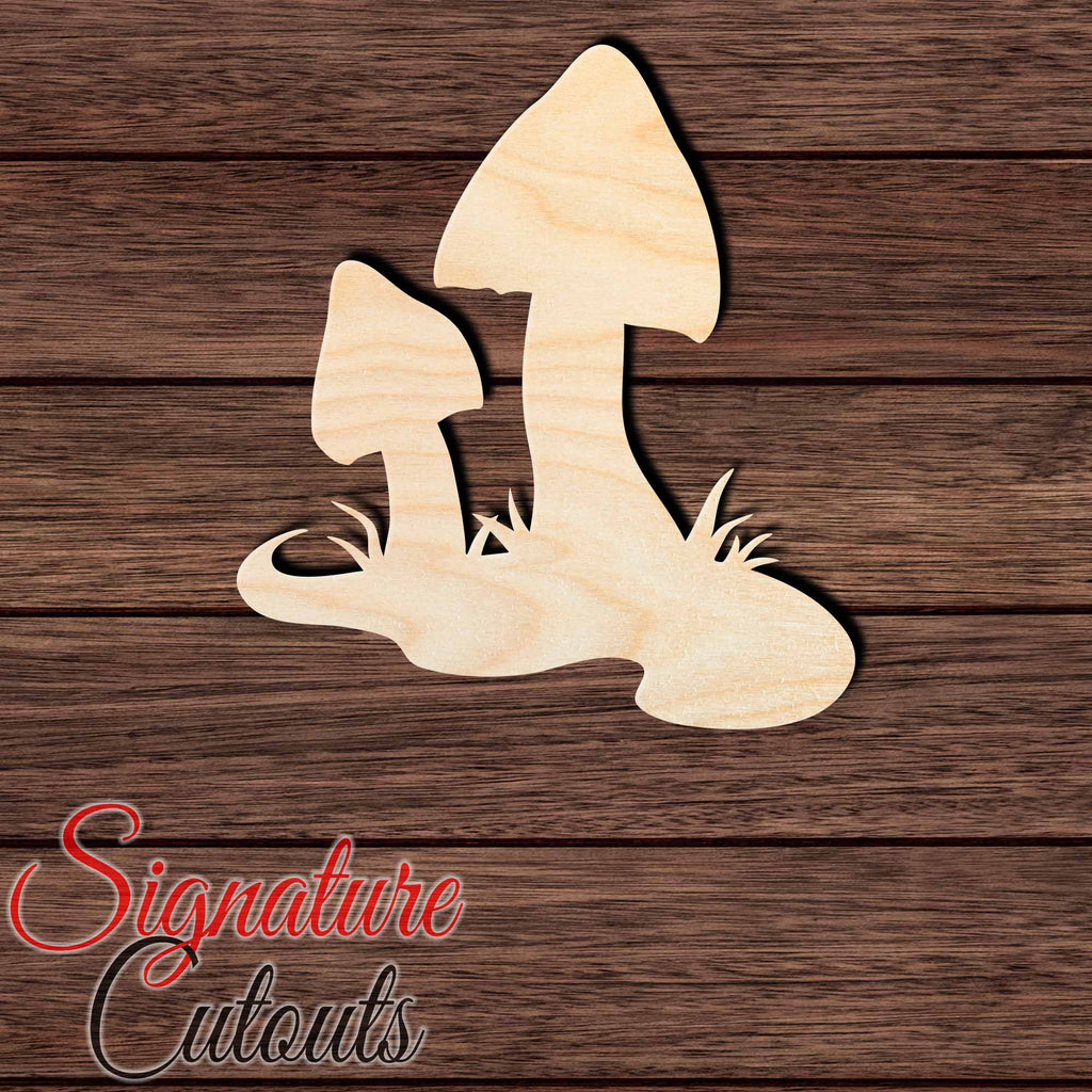 Mushroom 008 Shape Cutout in Wood, Acrylic or Acrylic Mirror - Signature Cutouts