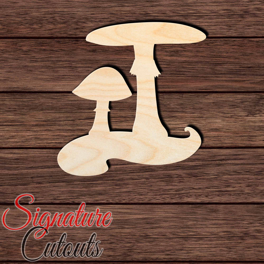 Mushroom 010 Shape Cutout in Wood, Acrylic or Acrylic Mirror - Signature Cutouts