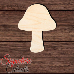 Mushroom 012 Shape Cutout in Wood, Acrylic or Acrylic Mirror Craft Shapes & Bases Signature Cutouts