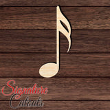 Music Note 011 Shape Cutout in Wood, Acrylic or Acrylic Mirror - Signature Cutouts