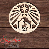 Nativity Scene 002 Shape Cutout in Wood Craft Shapes & Bases Signature Cutouts