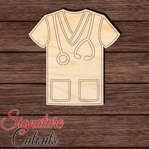 Nurse Scrub 001 - Paint by Line Shape Cutout Craft Shapes & Bases Signature Cutouts