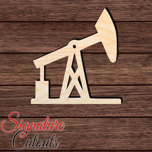 Oil Well Pump 001 Shape Cutout in Wood, Acrylic or Acrylic Mirror Craft Shapes & Bases Signature Cutouts
