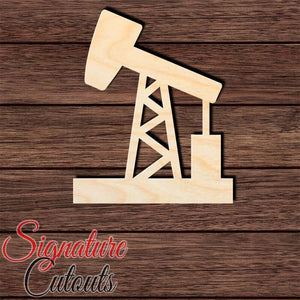 Oil Well Pump 002 Shape Cutout in Wood, Acrylic or Acrylic Mirror Craft Shapes & Bases Signature Cutouts