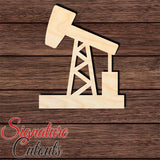 Oil Well Pump 002 Shape Cutout in Wood, Acrylic or Acrylic Mirror Craft Shapes & Bases Signature Cutouts