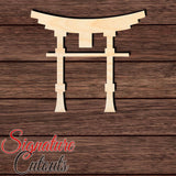Oriental Gate 001 Shape Cutout in Wood, Acrylic or Acrylic Mirror Craft Shapes & Bases Signature Cutouts