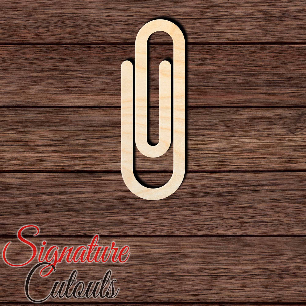 Paperclip 001 Shape Cutout in Wood, Acrylic or Acrylic Mirror Craft Shapes & Bases Signature Cutouts