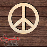 Peace Sign 001 Round Shape Cutout