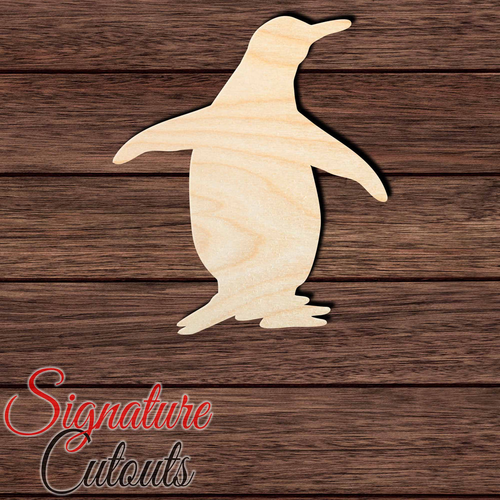 Penguin 002 Shape Cutout in Wood, Acrylic or Acrylic Mirror - Signature Cutouts