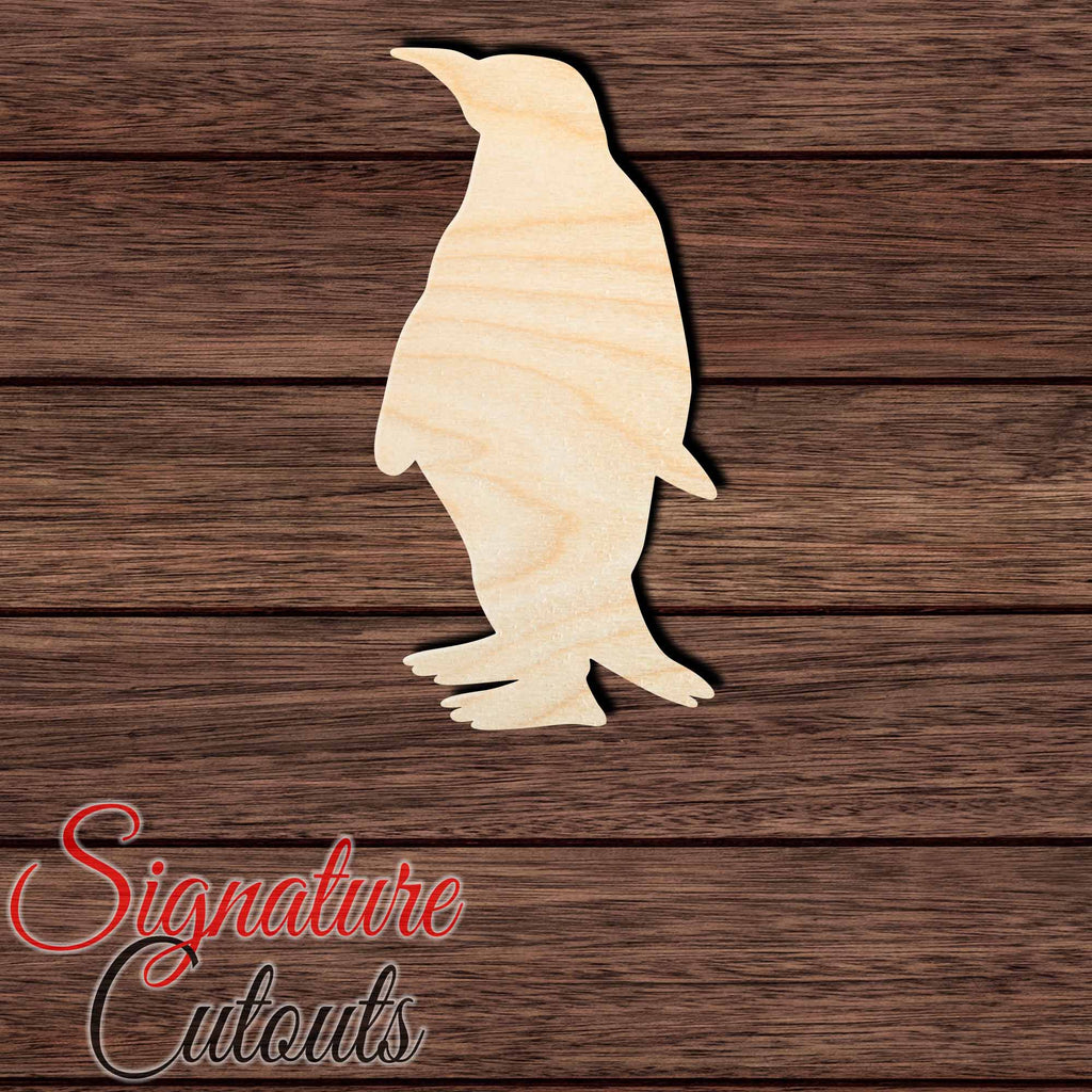Penguin 004 Shape Cutout in Wood, Acrylic or Acrylic Mirror - Signature Cutouts