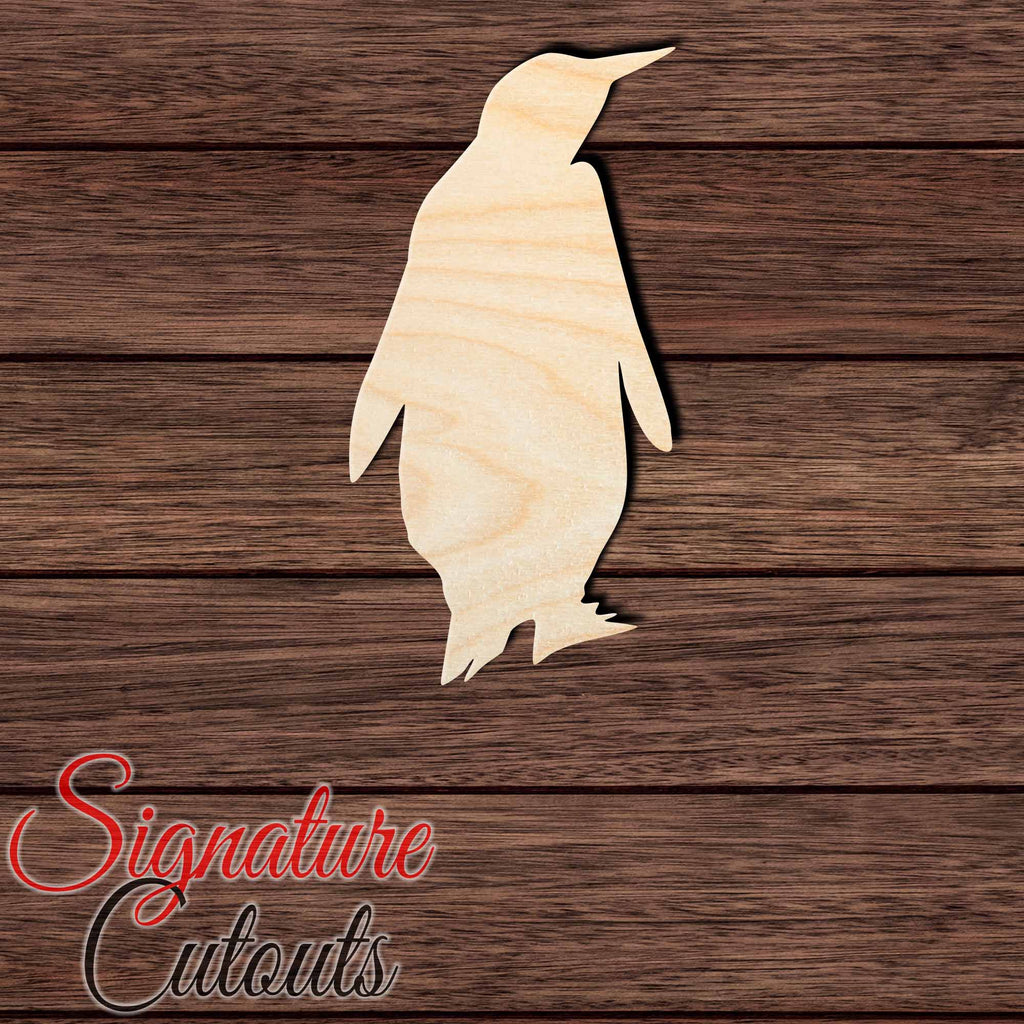 Penguin 006 Shape Cutout in Wood, Acrylic or Acrylic Mirror - Signature Cutouts