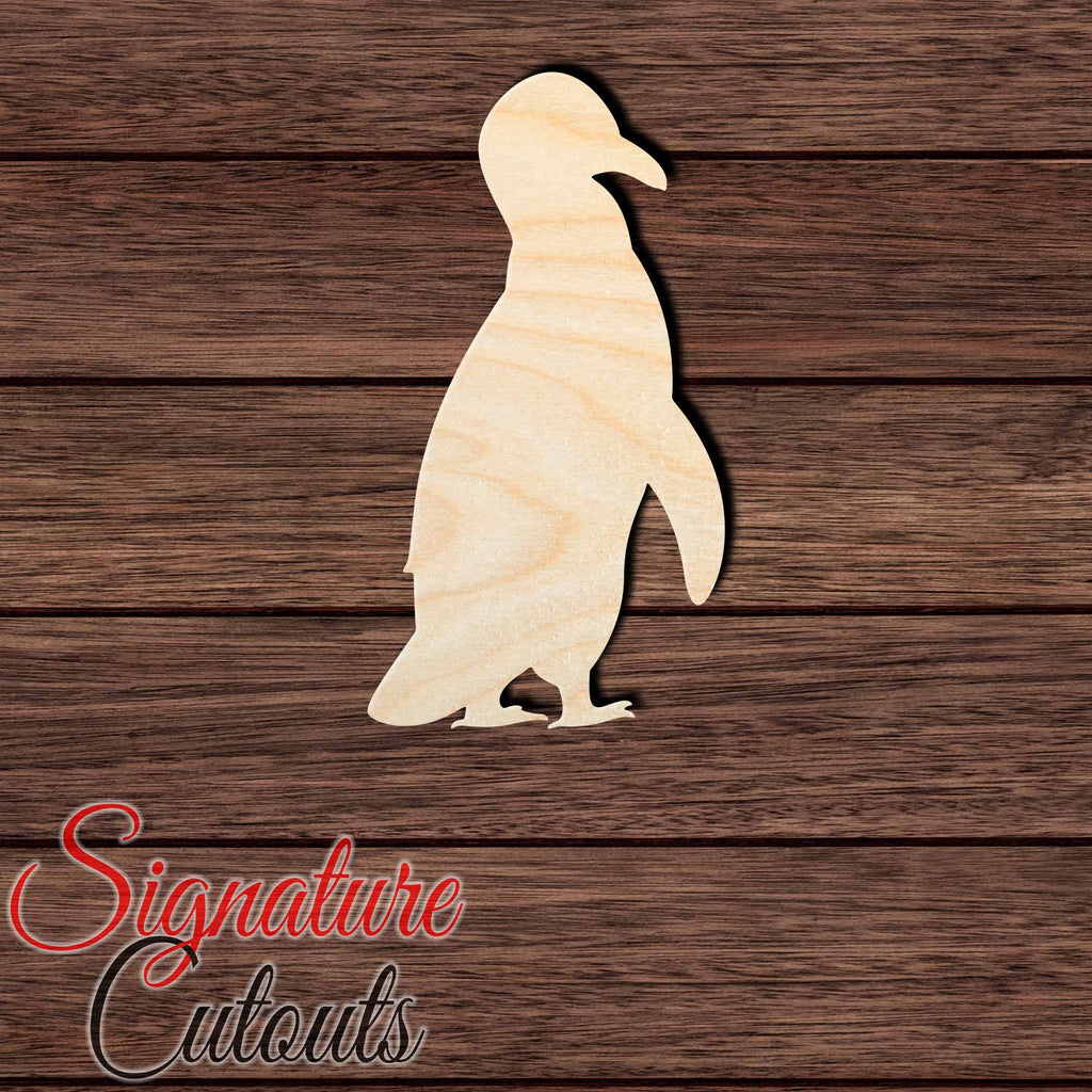 Penguin 009 Shape Cutout in Wood, Acrylic or Acrylic Mirror - Signature Cutouts