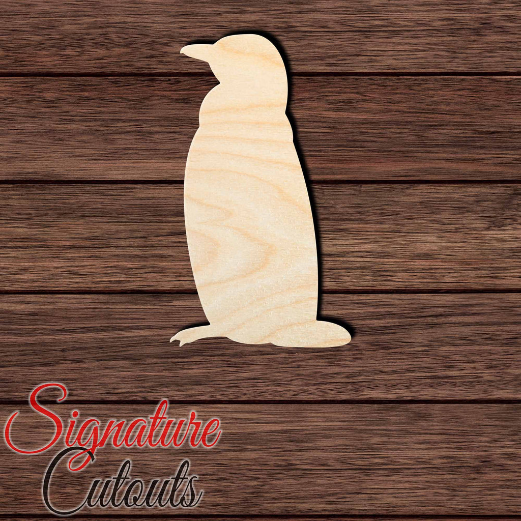 Penguin 010 Shape Cutout in Wood, Acrylic or Acrylic Mirror - Signature Cutouts