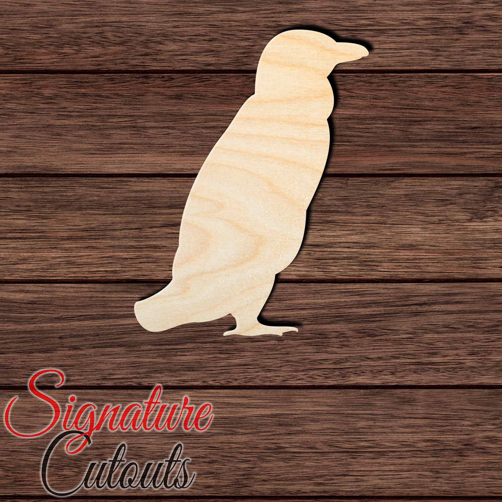 Penguin 011 Shape Cutout in Wood, Acrylic or Acrylic Mirror - Signature Cutouts