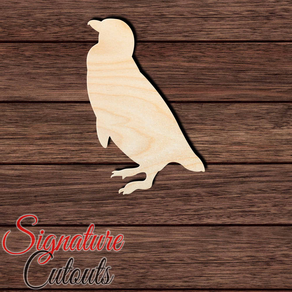 Penguin 012 Shape Cutout in Wood, Acrylic or Acrylic Mirror - Signature Cutouts