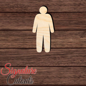 Person Figure 002 Shape Cutout in Wood, Acrylic or Acrylic Mirror Craft Shapes & Bases Signature Cutouts