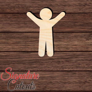 Person Figure 003 Shape Cutout in Wood, Acrylic or Acrylic Mirror Craft Shapes & Bases Signature Cutouts