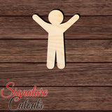 Person Figure 003 Shape Cutout in Wood, Acrylic or Acrylic Mirror Craft Shapes & Bases Signature Cutouts