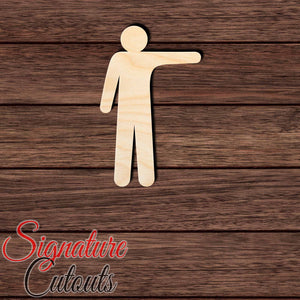 Person Figure 007 Shape Cutout in Wood, Acrylic or Acrylic Mirror Craft Shapes & Bases Signature Cutouts